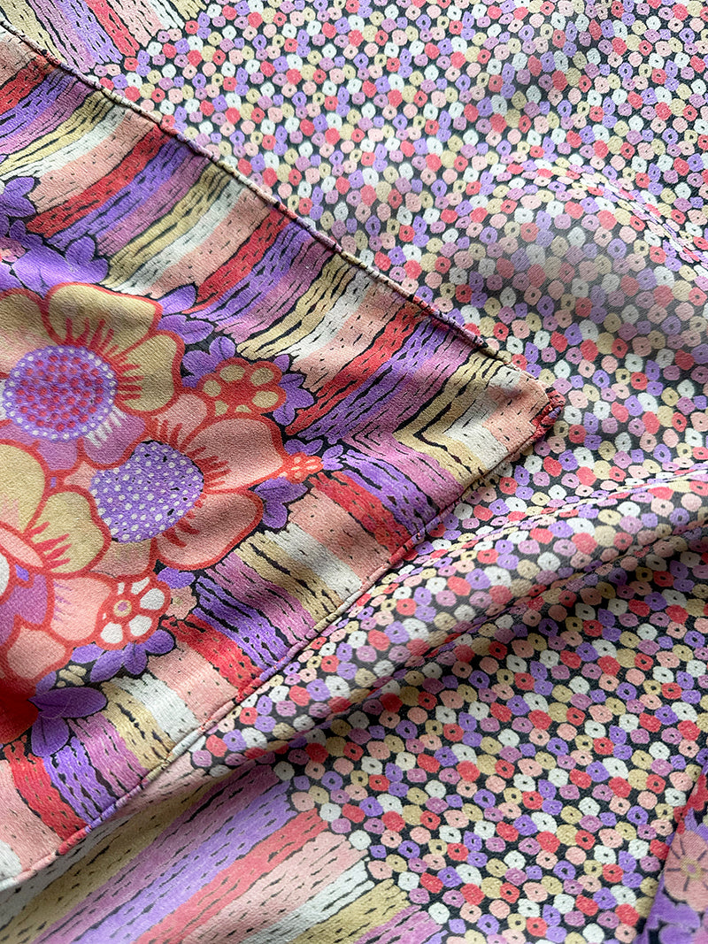 Floral zijden designer sjaal