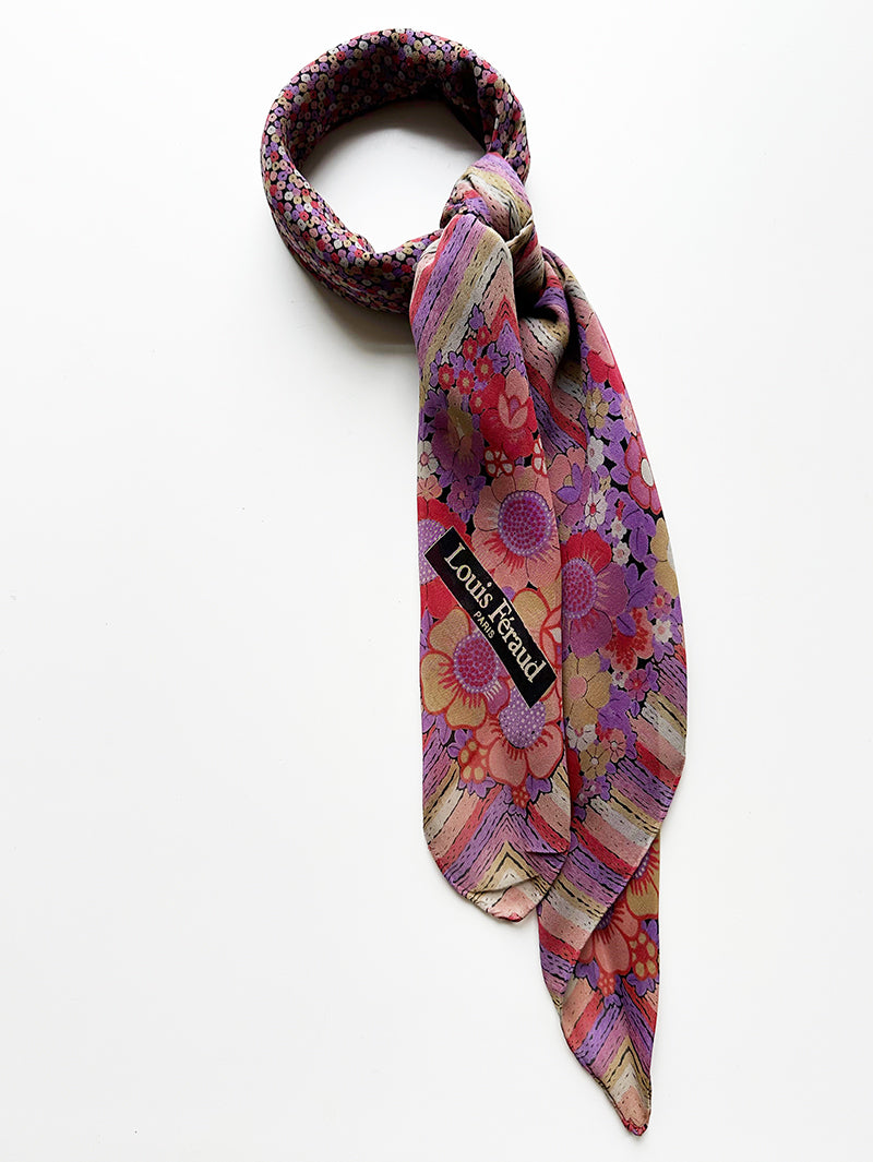 Floral zijden designer sjaal