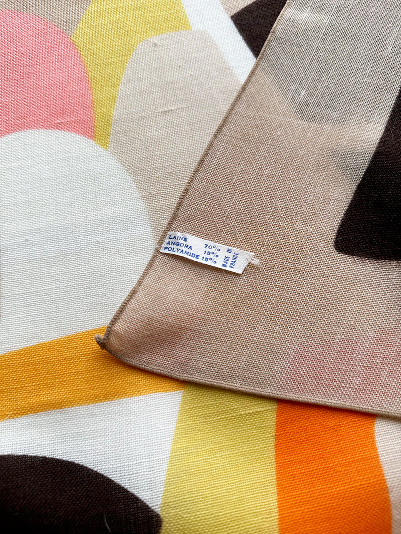 Vintage sjaal van wol met angora