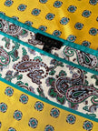 Gele zijden designer printtop
