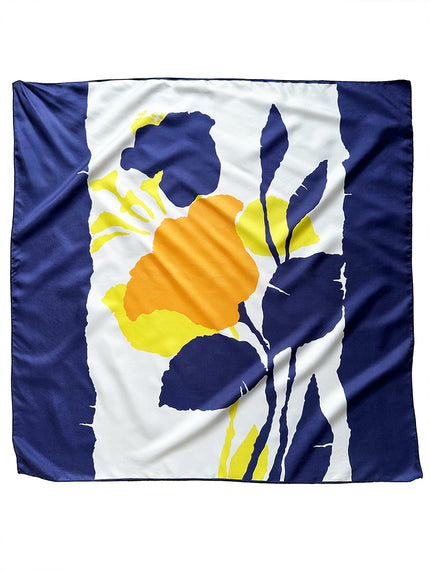 70s floral zijden sjaal