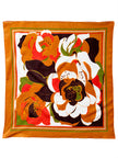 Oranje floral wollen sjaal