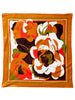 Oranje floral wollen sjaal