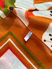 Oranje floral wollen sjaal