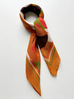 Oranje floral wollen sjaal
