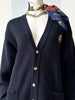 Donkerblauw scheerwollen vest