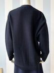 Donkerblauw scheerwollen vest