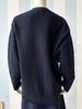 Donkerblauw scheerwollen vest