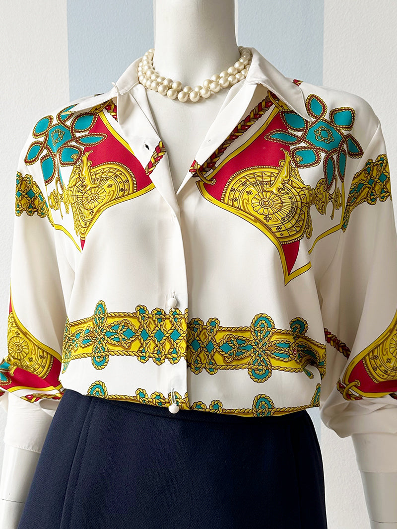 Vintage print blouse