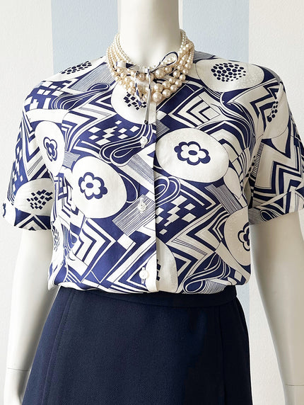 50s print blousje