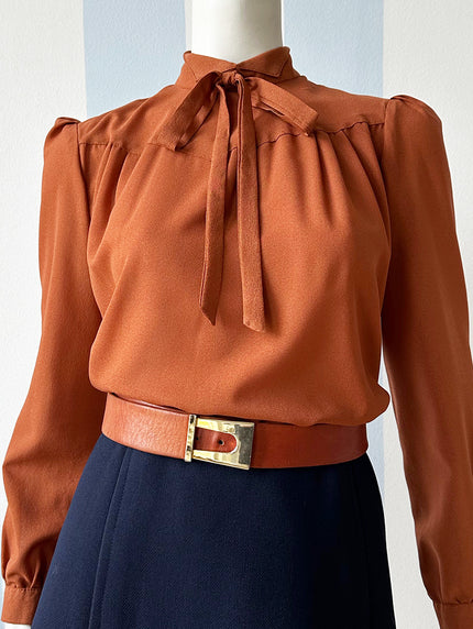 Roestbruin vintage blousje