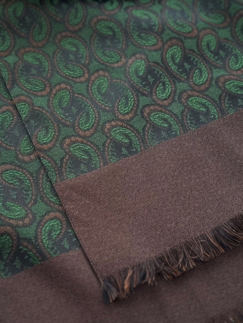 Groen/bruine lange herensjaal