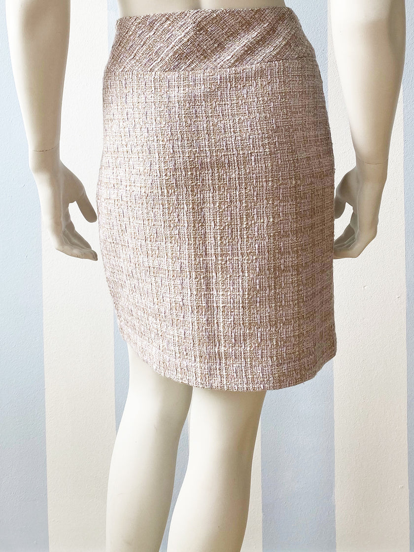 Lila bouclé minirokje