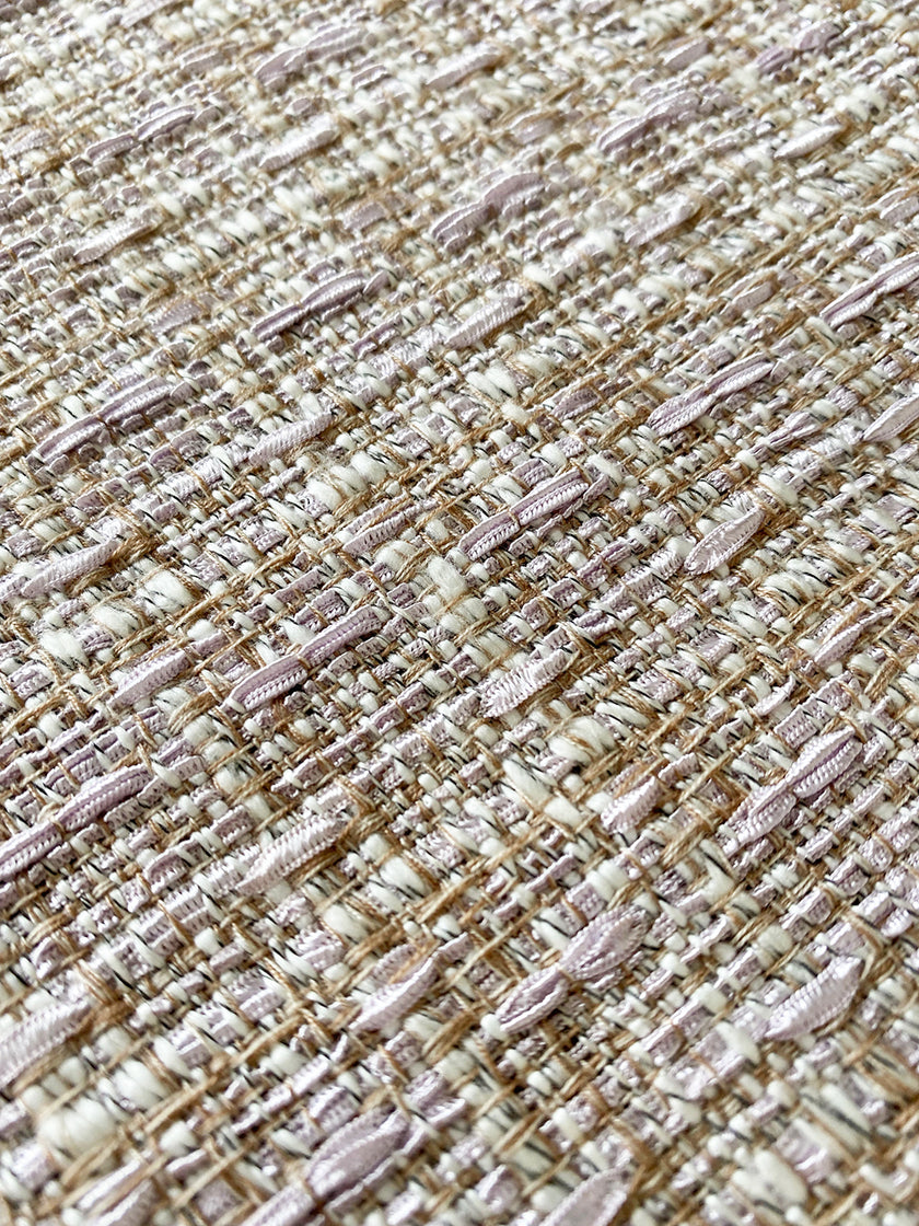 Lila bouclé minirokje