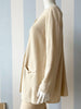 Ecru scheerwollen designer vest