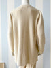 Ecru scheerwollen designer vest