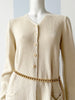 Ecru scheerwollen designer vest