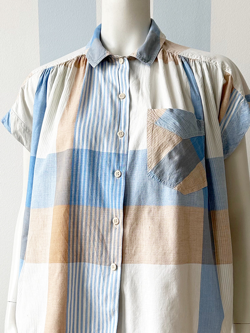 Vintage ruiten blousje