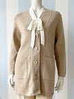 Camel scheerwollen vest