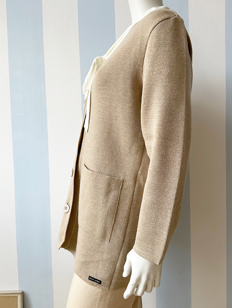 Camel scheerwollen vest