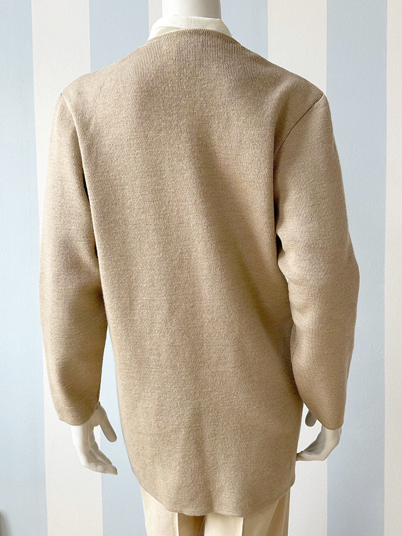 Camel scheerwollen vest