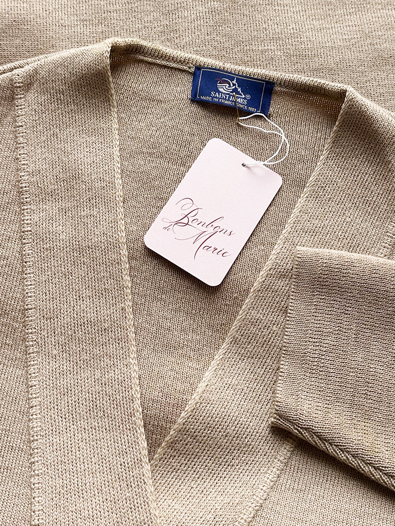 Camel scheerwollen vest