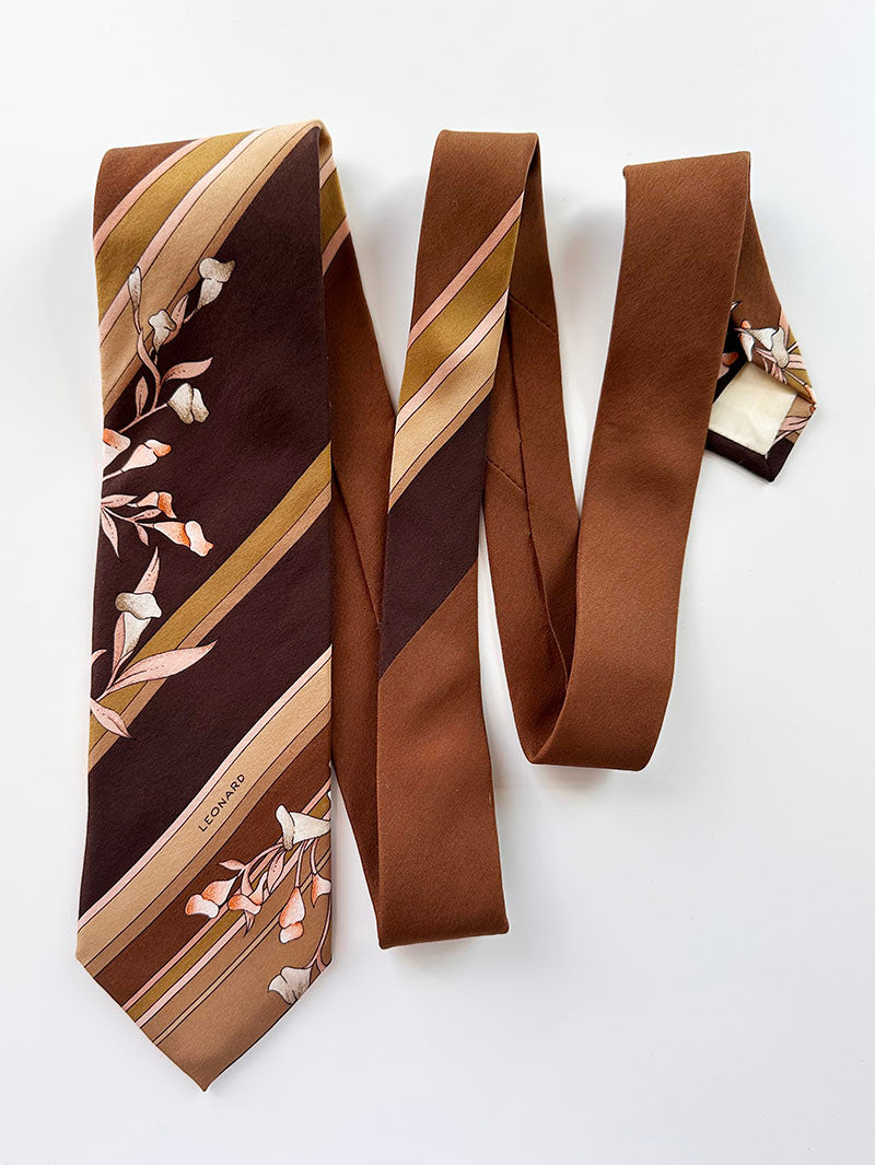 70s floral designer stropdas
