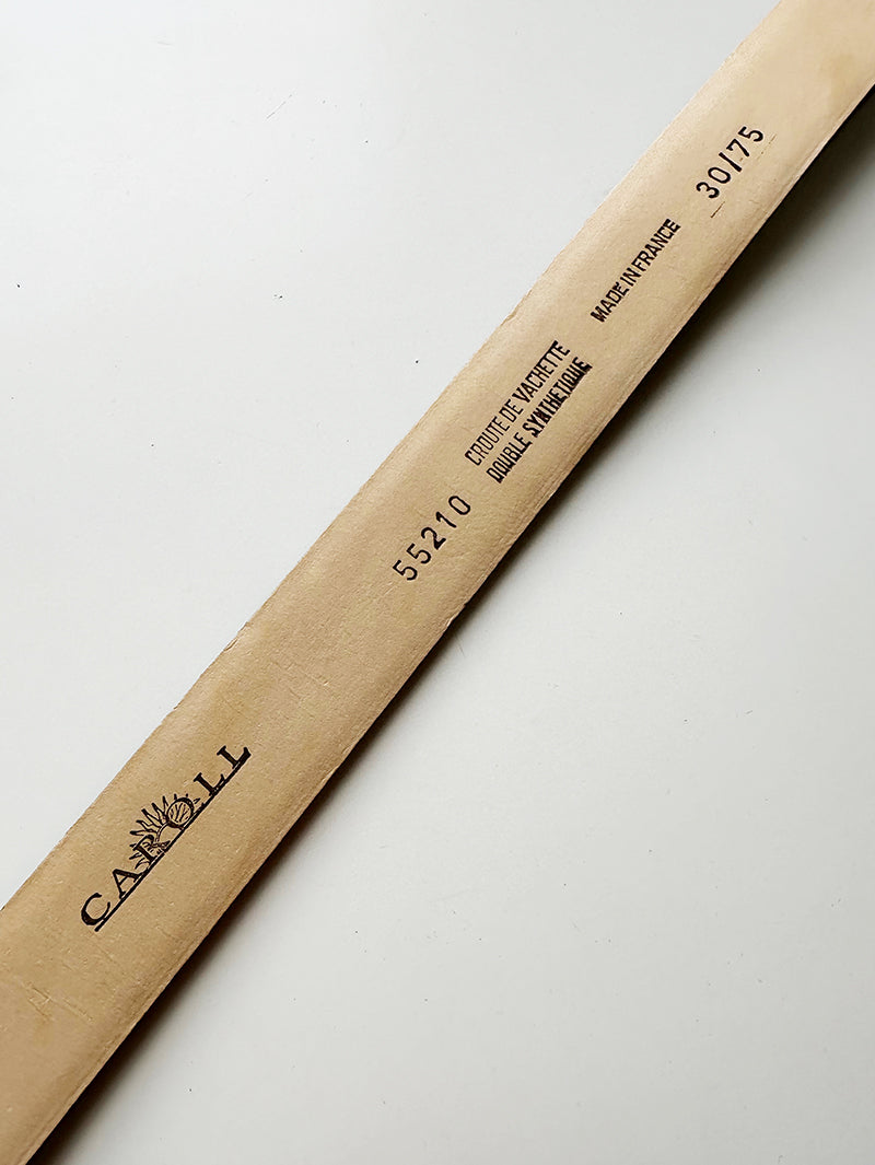 Donkergroene leren ceintuur