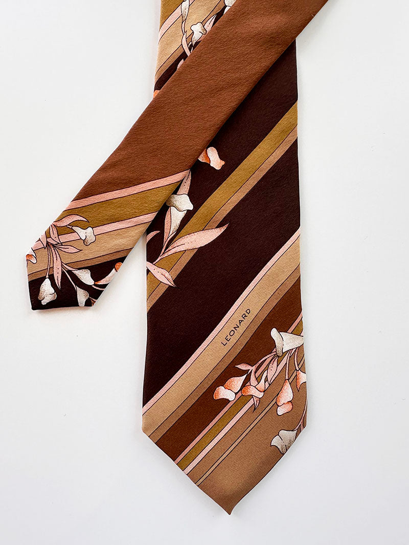 70s floral designer stropdas