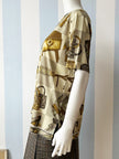 Zijden t-shirt met designeritems