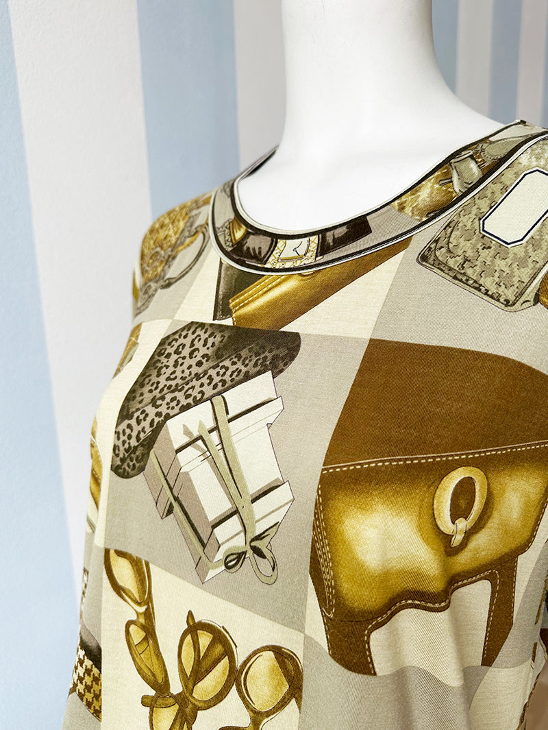 Zijden t-shirt met designeritems