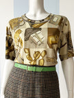 Zijden t-shirt met designeritems