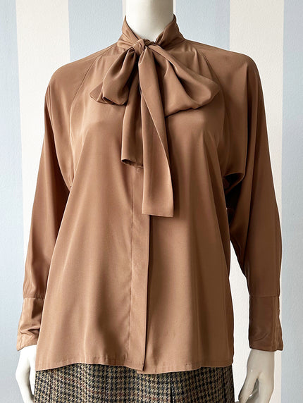 Vintage bruine strikblouse