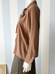 Vintage bruine strikblouse