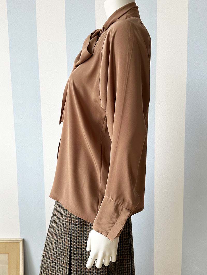Vintage bruine strikblouse