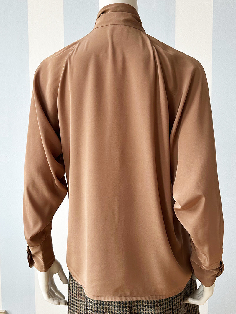 Vintage bruine strikblouse