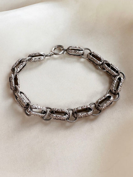 Zilveren schakelarmband