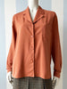 Vintage roestbruine blouse