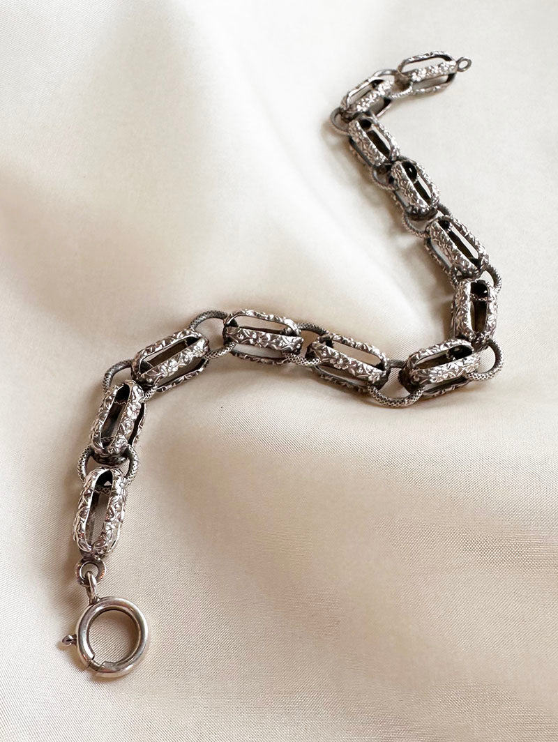 Zilveren schakelarmband