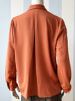 Vintage roestbruine blouse