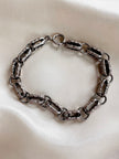 Zilveren schakelarmband