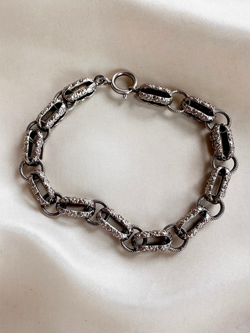 Zilveren schakelarmband