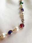 Parel en strass ketting