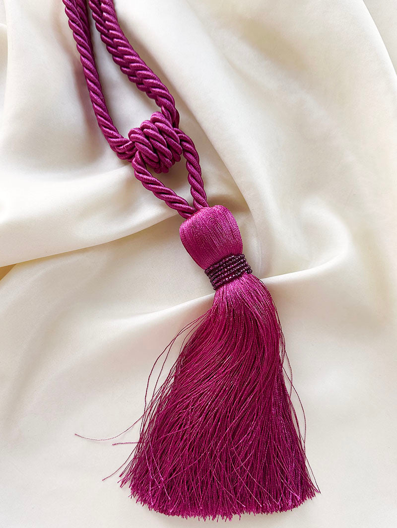 Set (2) fuchsia embrasses