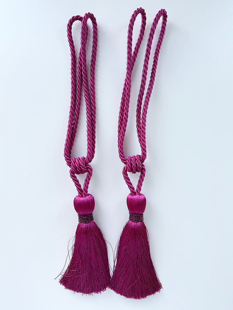 Set (2) fuchsia embrasses