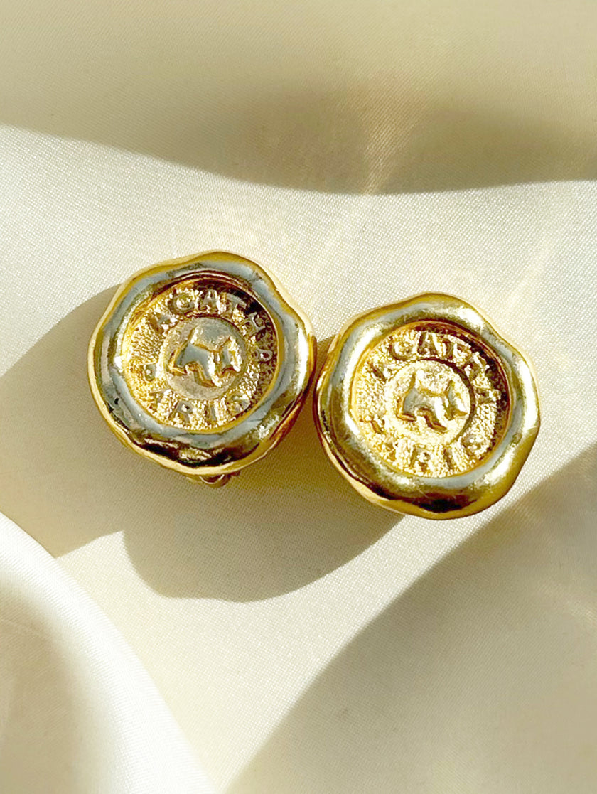 Designer clip oorbellen