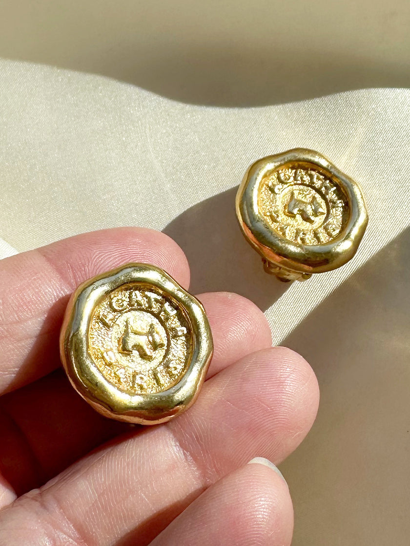 Designer clip oorbellen