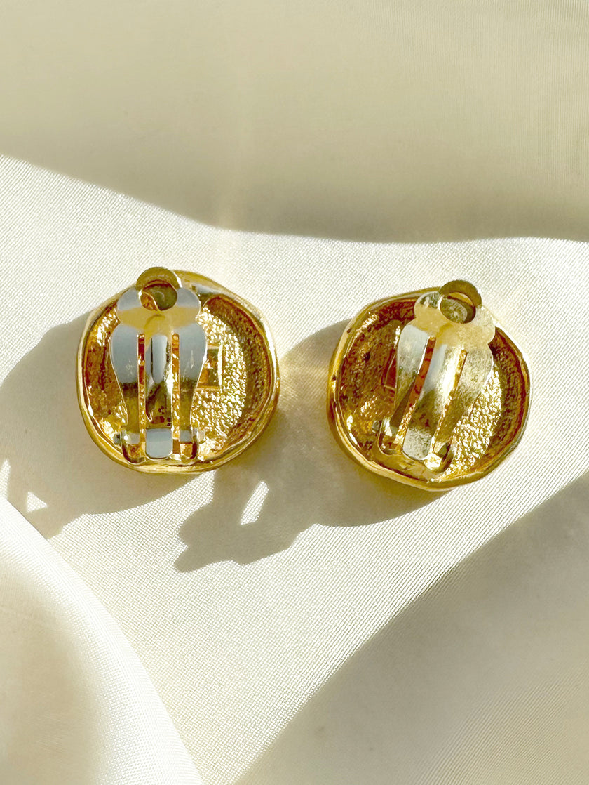 Designer clip oorbellen