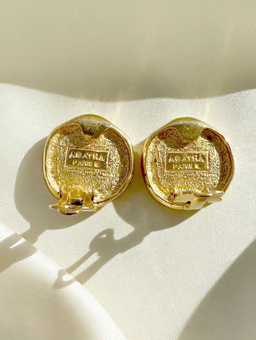 Designer clip oorbellen