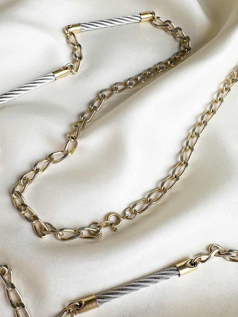 Goud/zilveren schakelketting